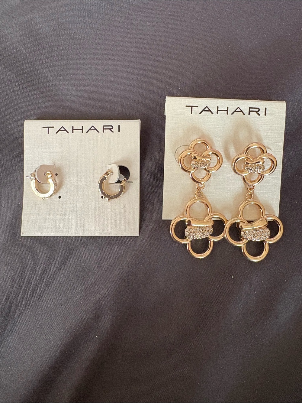 Tahari Gold-Tone Earring Set